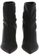Sergio Rossi Stiefeletten für Damen aus schwarzem Stoff mit Metallic-Absatz