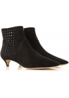 Tod's CUOIO STIV Schwarze Stiefeletten für Damen mit spitzer Spitze und niedrigem Absatz