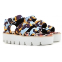 MSGM wedges Sandalen Schuhe im multicolor Stoff