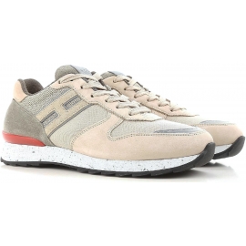 Hogan Herren-Sneakers aus Leder in Beige